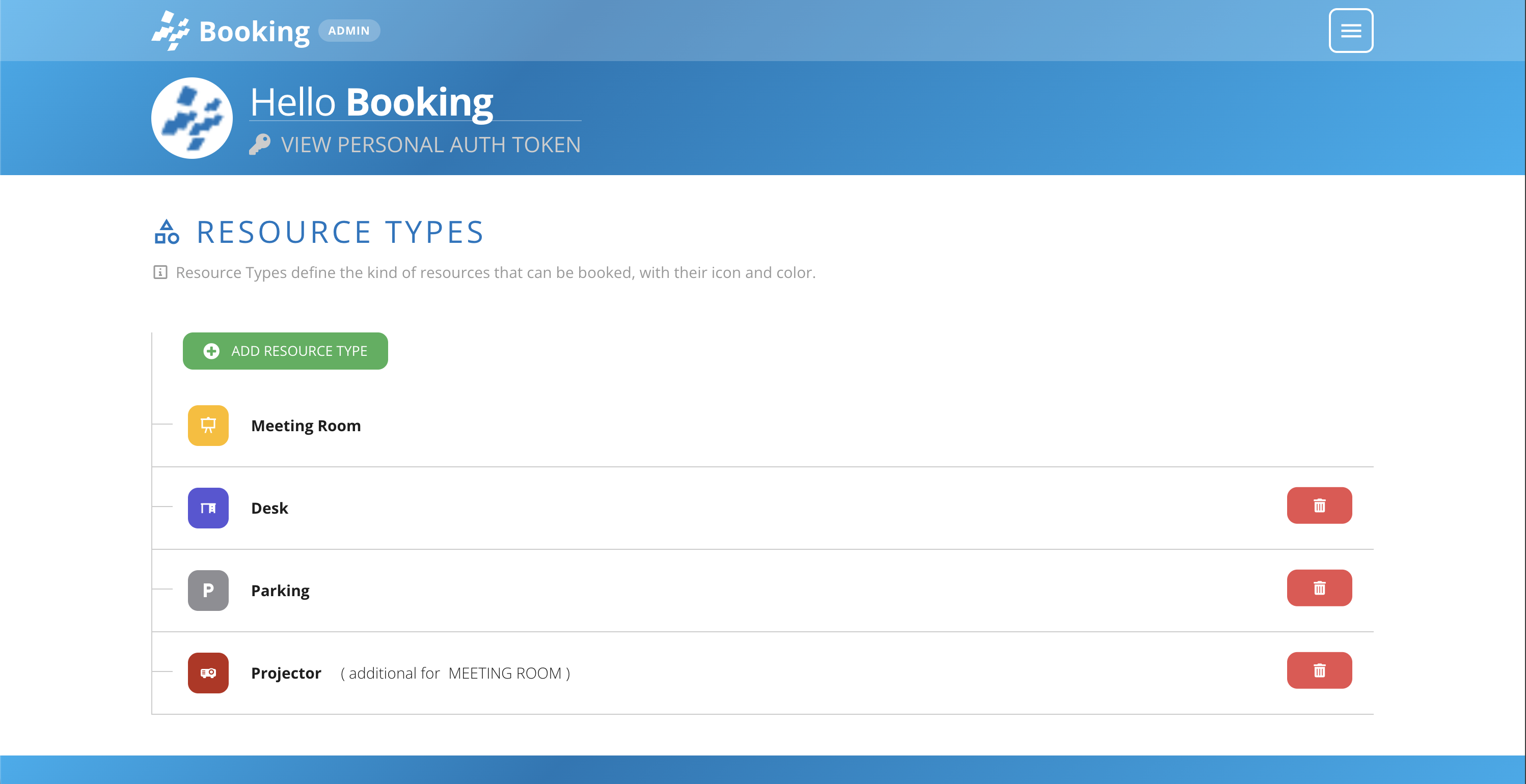 admin resource type