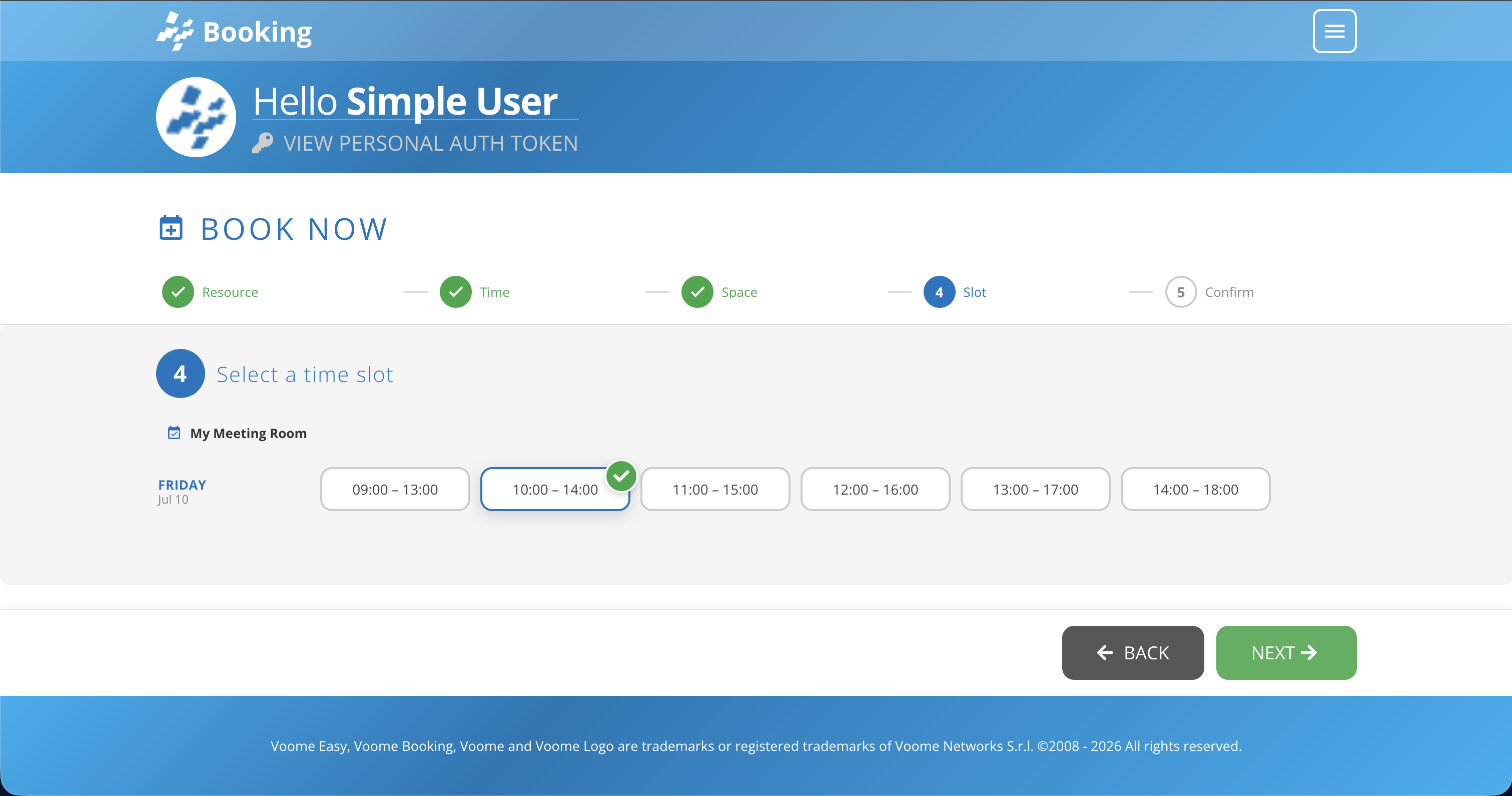 Book now step 4.1