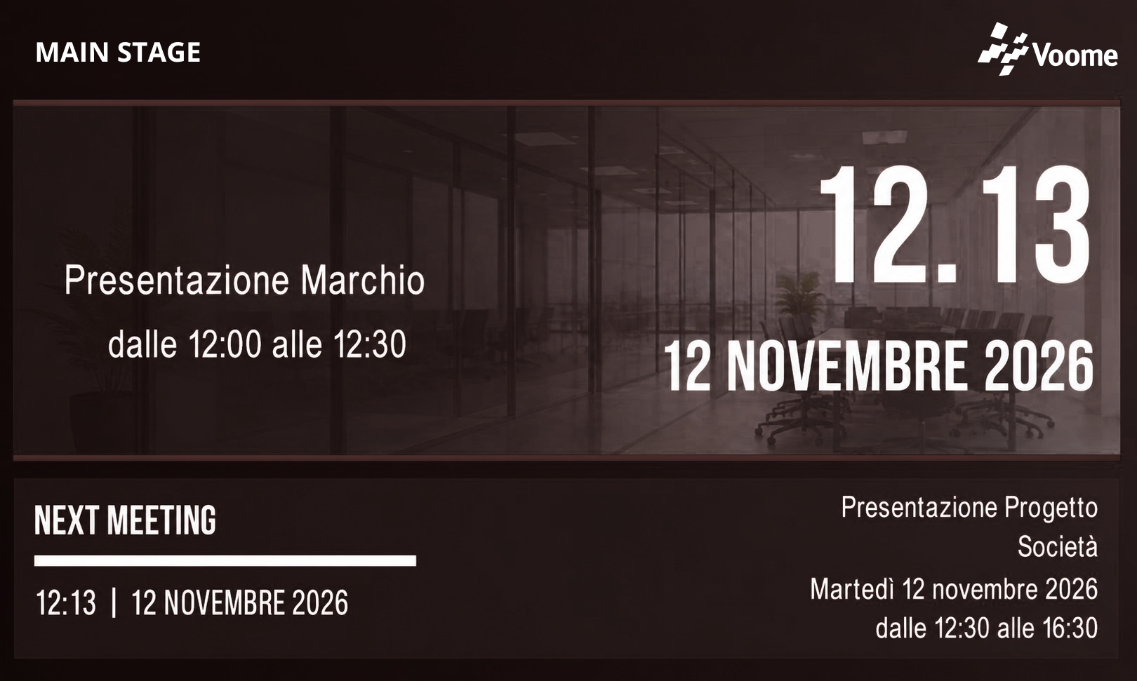 Stato della sala riunioni nell'Agenda
