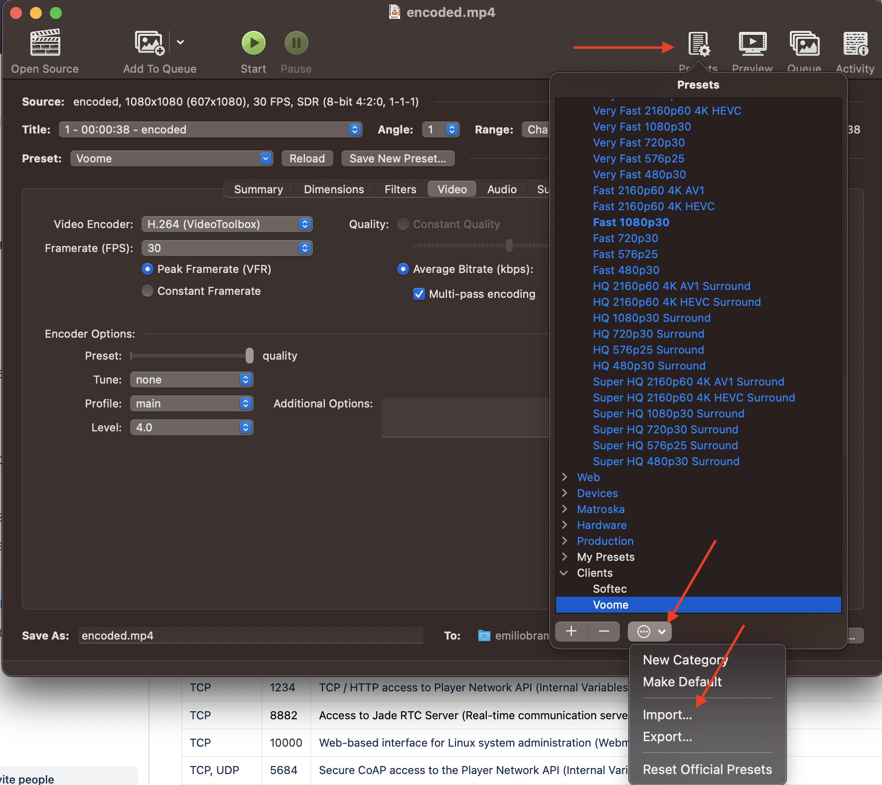 Voome Preset Import File